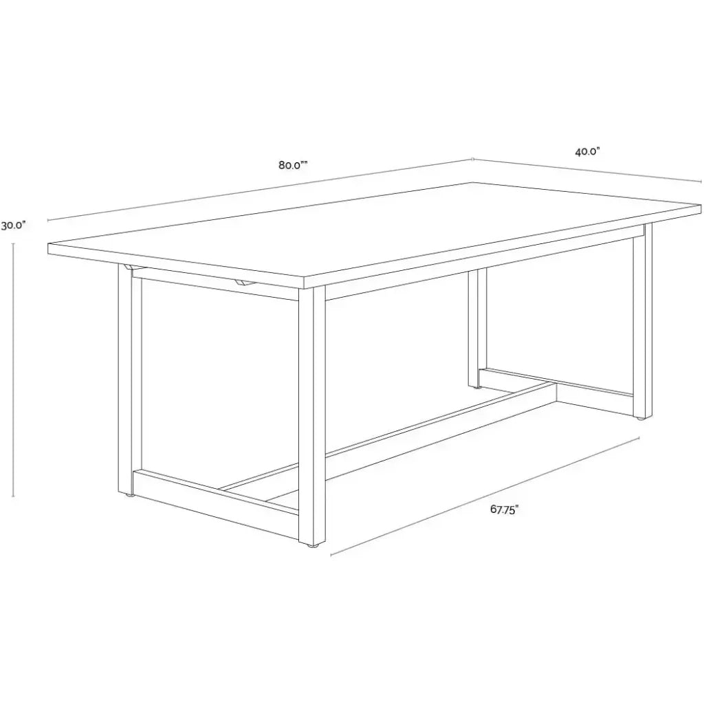 SUNPAN Geneve Aluminum Outdoor Dining Table
