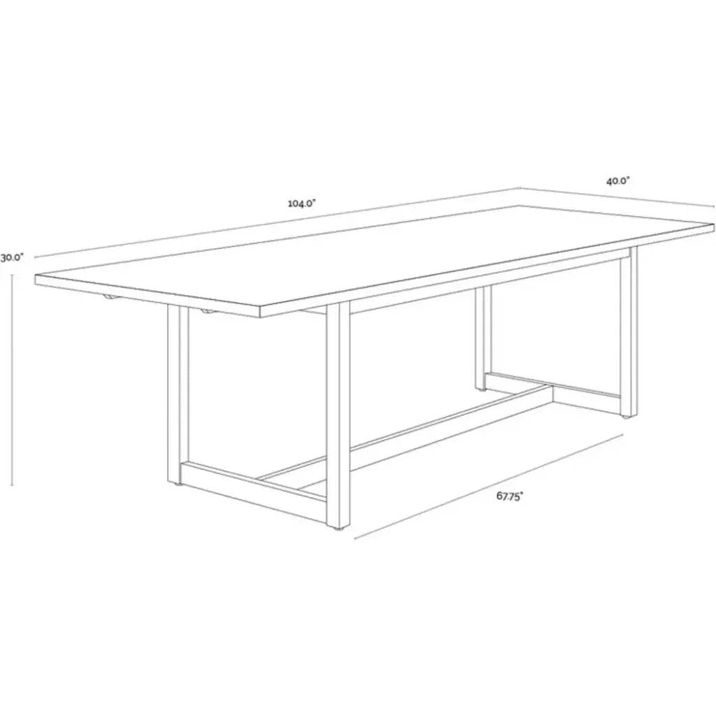 SUNPAN Geneve Aluminum Outdoor Dining Table