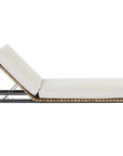 Geneve Cream Fabric Outdoor Lounger - LOOMLAN - SUNPAN - Outdoor Lounge Chairs