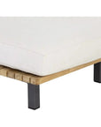 Geneve Cream Fabric Outdoor Lounger - LOOMLAN - SUNPAN - Outdoor Lounge Chairs