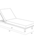 Geneve Cream Fabric Outdoor Lounger - LOOMLAN - SUNPAN - Outdoor Lounge Chairs