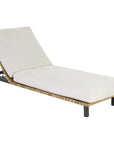 Geneve Cream Fabric Outdoor Lounger - LOOMLAN - SUNPAN - Outdoor Lounge Chairs