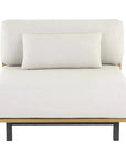 Geneve Cream Fabric Outdoor Modular Chair - LOOMLAN - SUNPAN - Outdoor Lounge Chairs