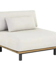 Geneve Cream Fabric Outdoor Modular Chair - LOOMLAN - SUNPAN - Outdoor Lounge Chairs