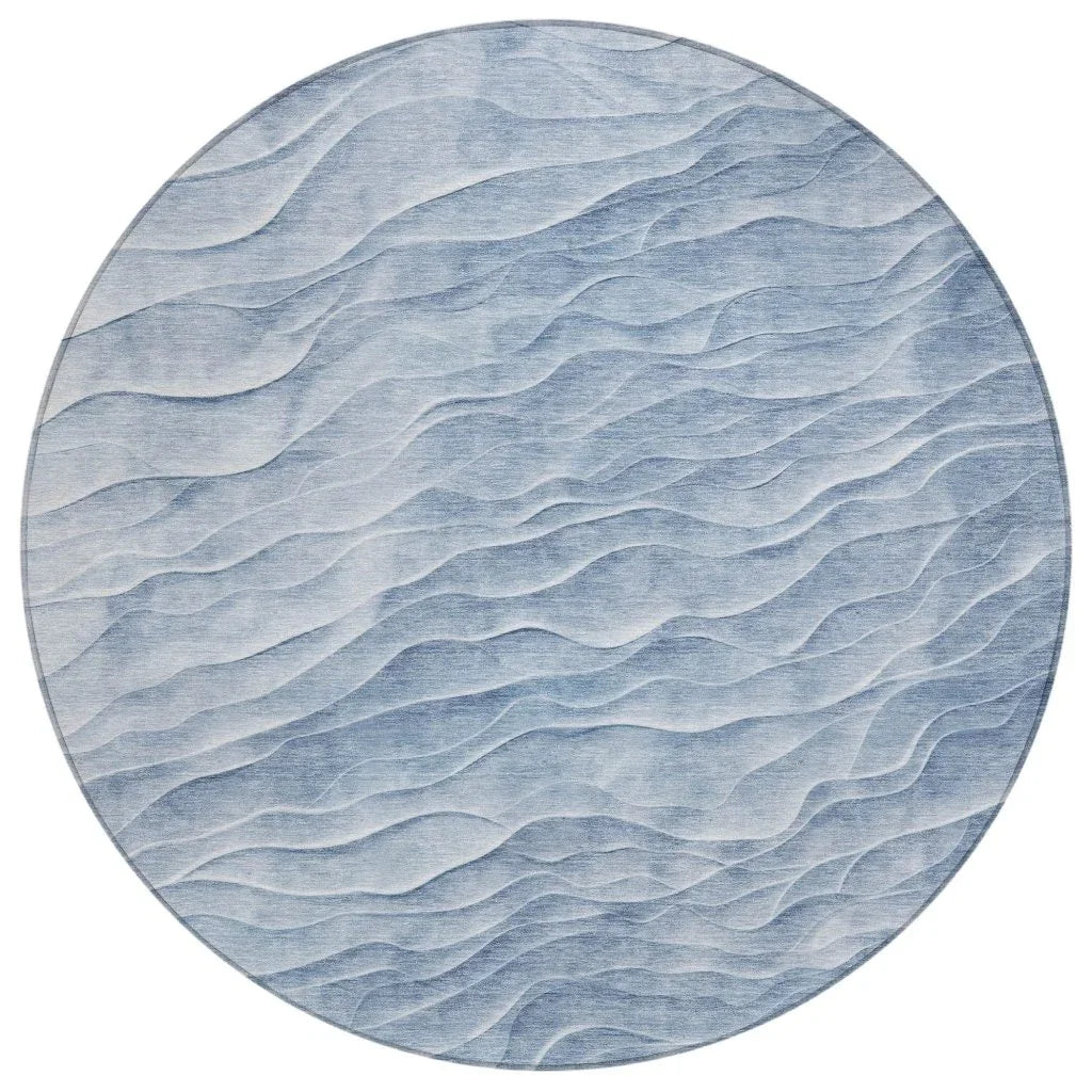 LOOMLAN Rugs Geodari Blue Washable Indoor-Outdoor Rug