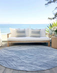 LOOMLAN Rugs Geodari Blue Washable Indoor-Outdoor Rug