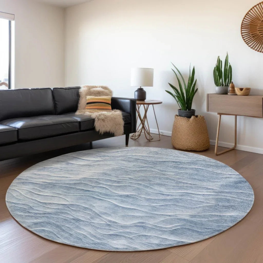LOOMLAN Rugs Geodari Blue Washable Indoor-Outdoor Rug