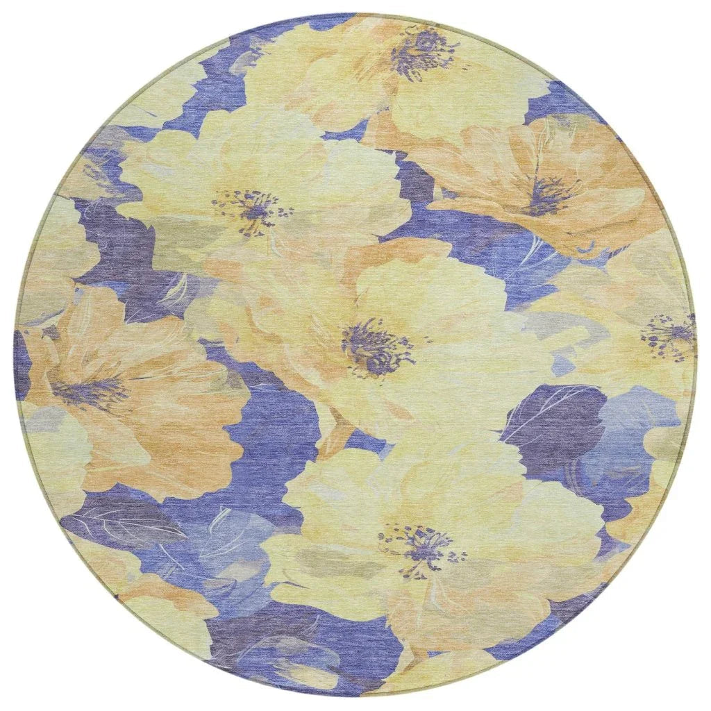 LOOMLAN Rugs Glamore Gold Washable Indoor-Outdoor Rug