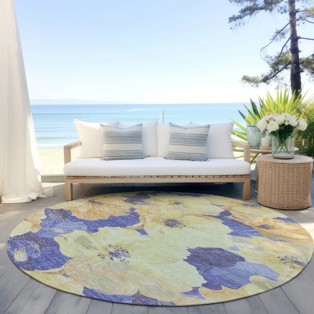 LOOMLAN Rugs Glamore Gold Washable Indoor-Outdoor Rug