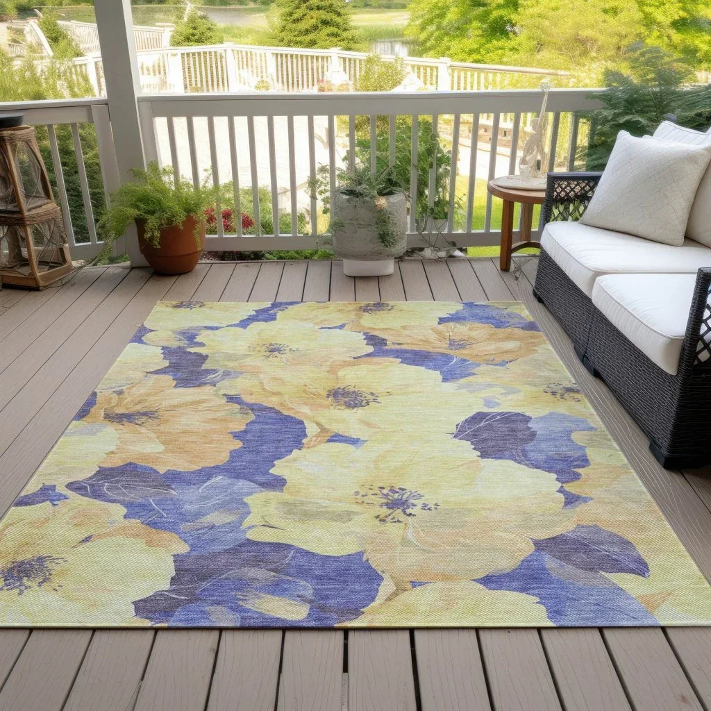 LOOMLAN Rugs Glamore Gold Washable Indoor-Outdoor Rug
