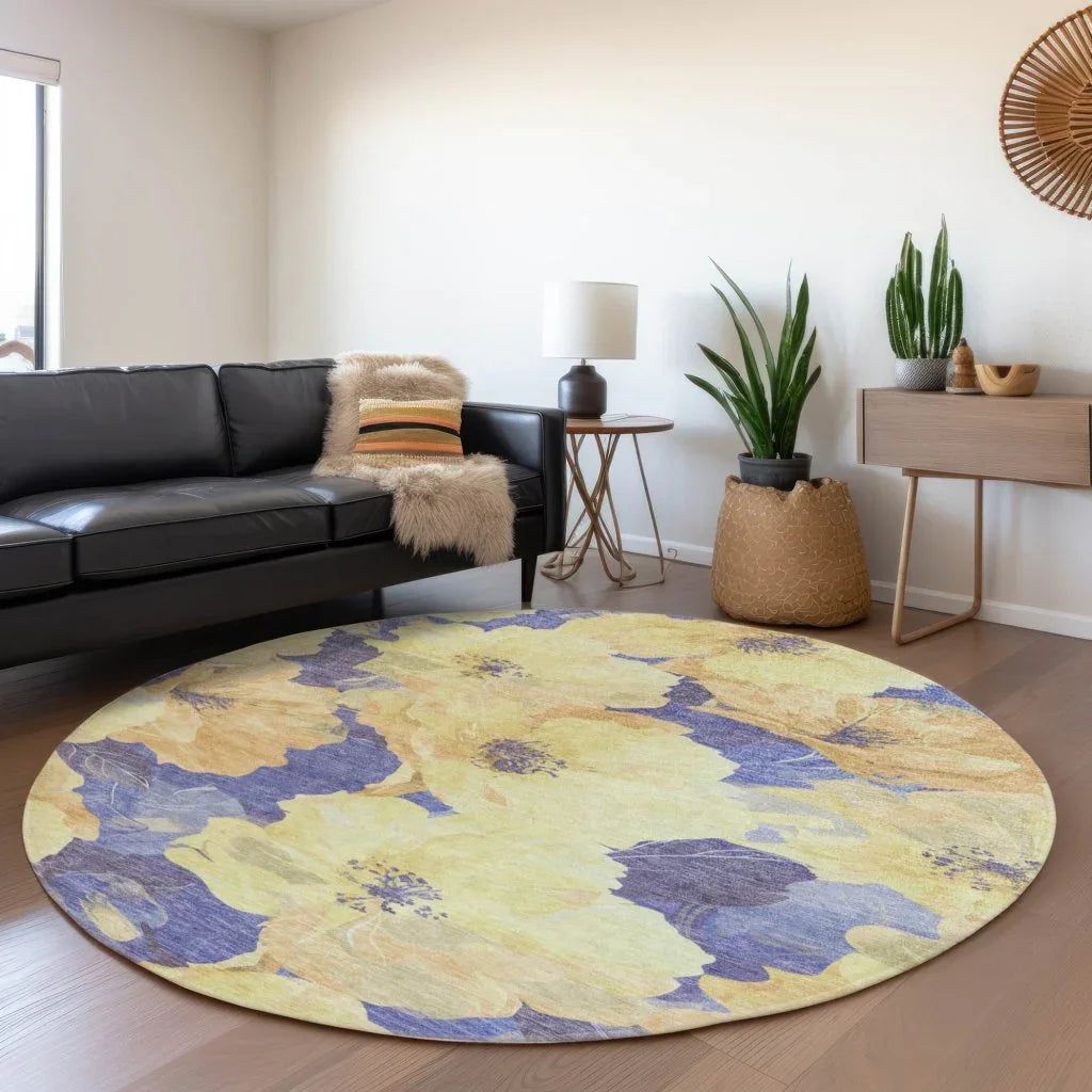 LOOMLAN Rugs Glamore Gold Washable Indoor-Outdoor Rug