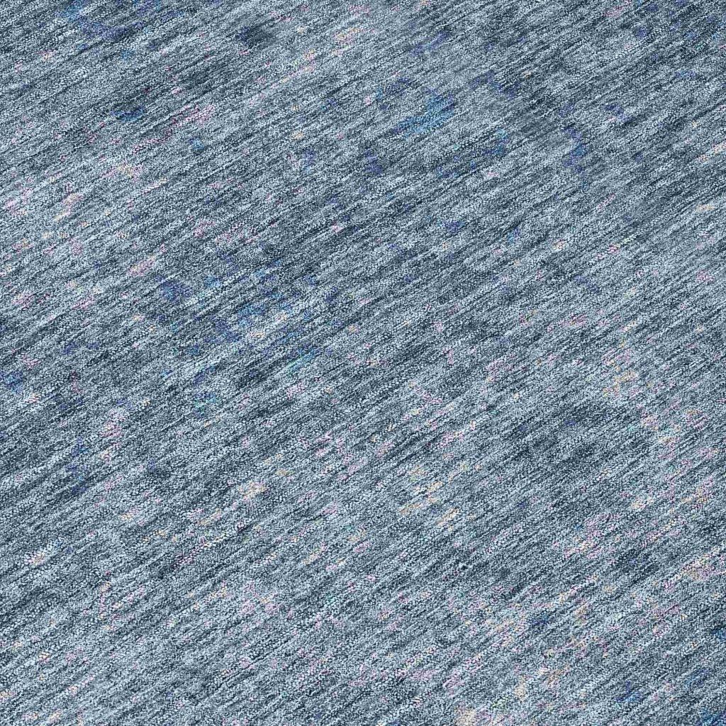 LOOMLAN Rugs Glenra Blue Washable Indoor-Outdoor Rug