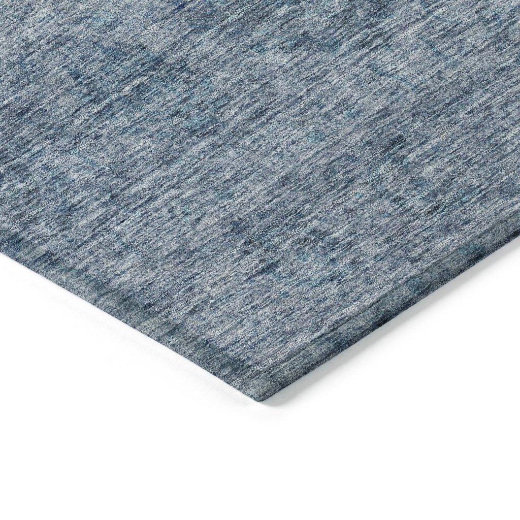 LOOMLAN Rugs Glenra Blue Washable Indoor-Outdoor Rug