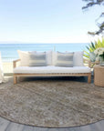 LOOMLAN Rugs Glenra Brown Washable Indoor-Outdoor Rug