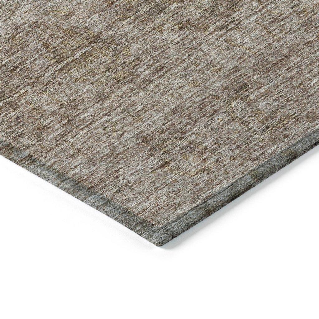 LOOMLAN Rugs Glenra Brown Washable Indoor-Outdoor Rug