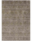 LOOMLAN Rugs Glenra Brown Washable Indoor-Outdoor Rug