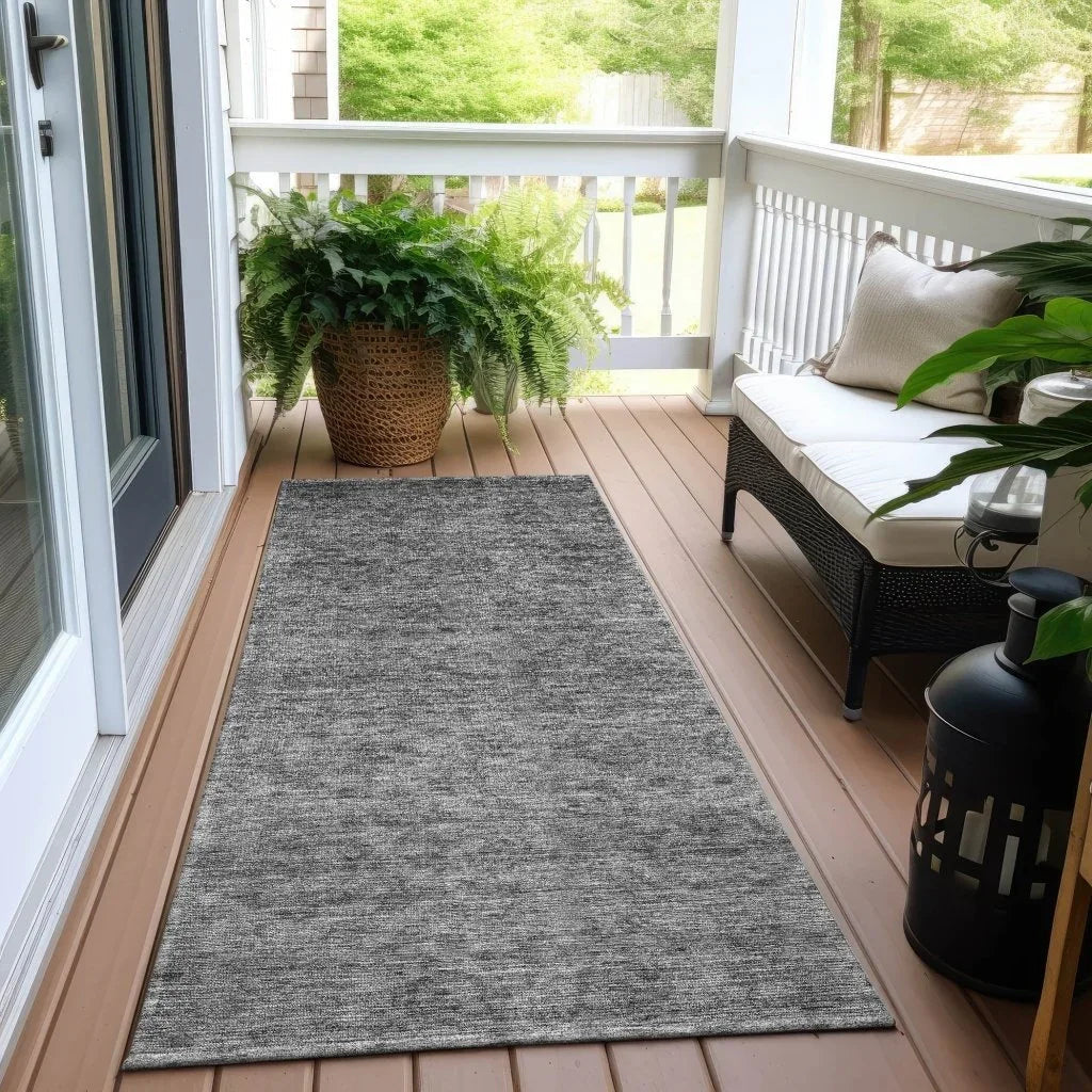 LOOMLAN Rugs Glenra Gray Washable Indoor-Outdoor Rug