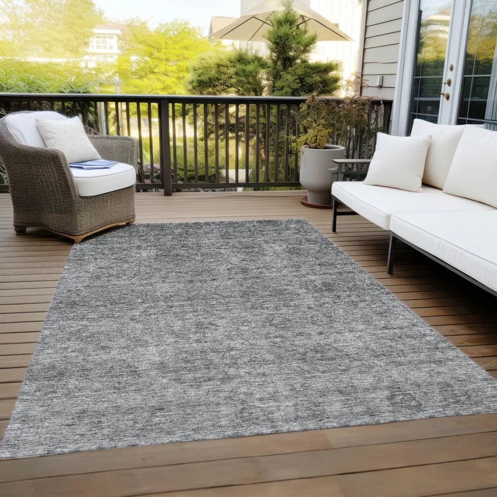 LOOMLAN Rugs Glenra Gray Washable Indoor-Outdoor Rug