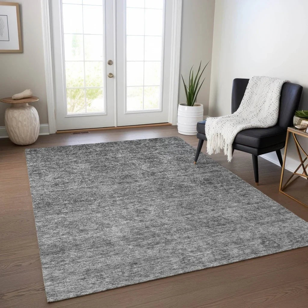 LOOMLAN Rugs Glenra Gray Washable Indoor-Outdoor Rug