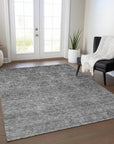 LOOMLAN Rugs Glenra Gray Washable Indoor-Outdoor Rug