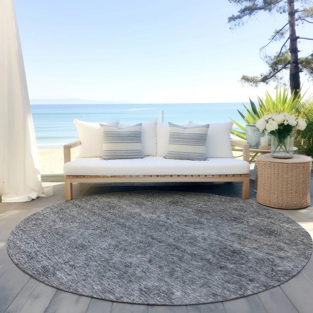 LOOMLAN Rugs Glenra Gray Washable Indoor-Outdoor Rug