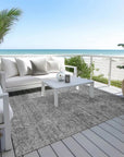 LOOMLAN Rugs Glenra Gray Washable Indoor-Outdoor Rug