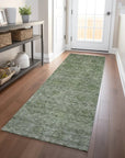 LOOMLAN Rugs Glenra Green Washable Indoor-Outdoor Rug