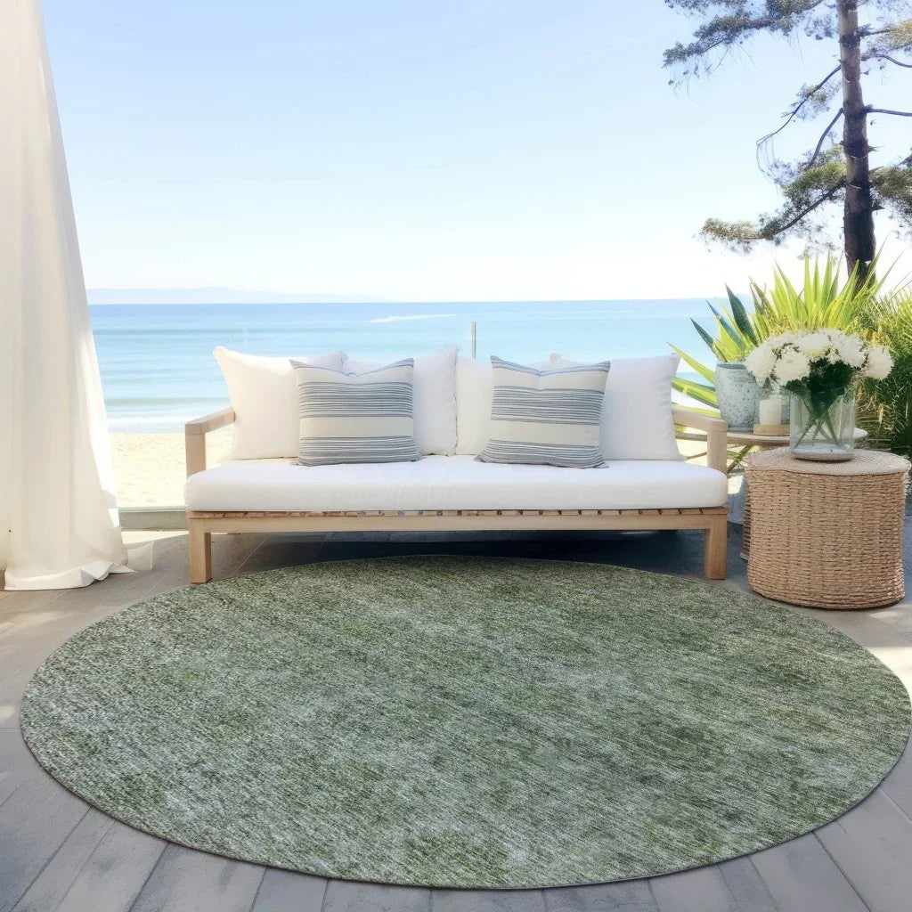 LOOMLAN Rugs Glenra Green Washable Indoor-Outdoor Rug
