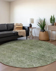 LOOMLAN Rugs Glenra Green Washable Indoor-Outdoor Rug