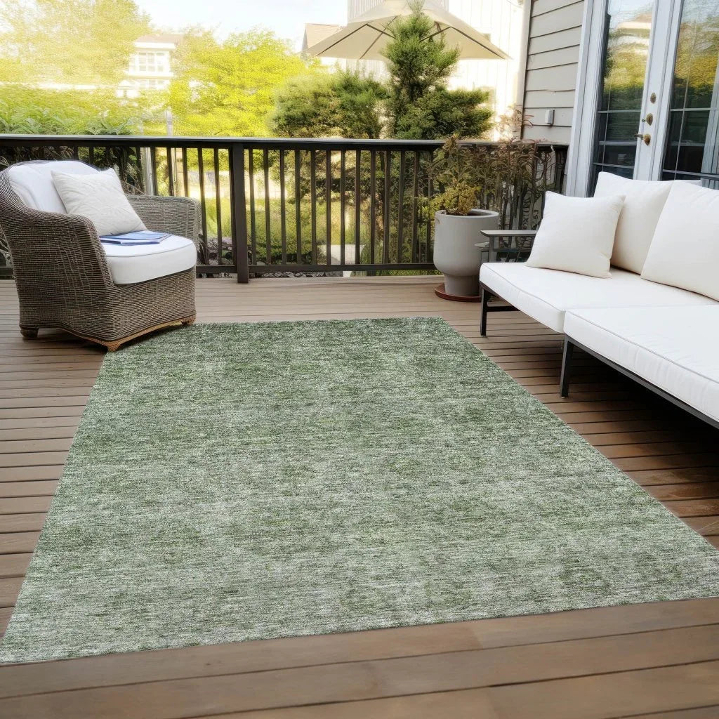 LOOMLAN Rugs Glenra Green Washable Indoor-Outdoor Rug