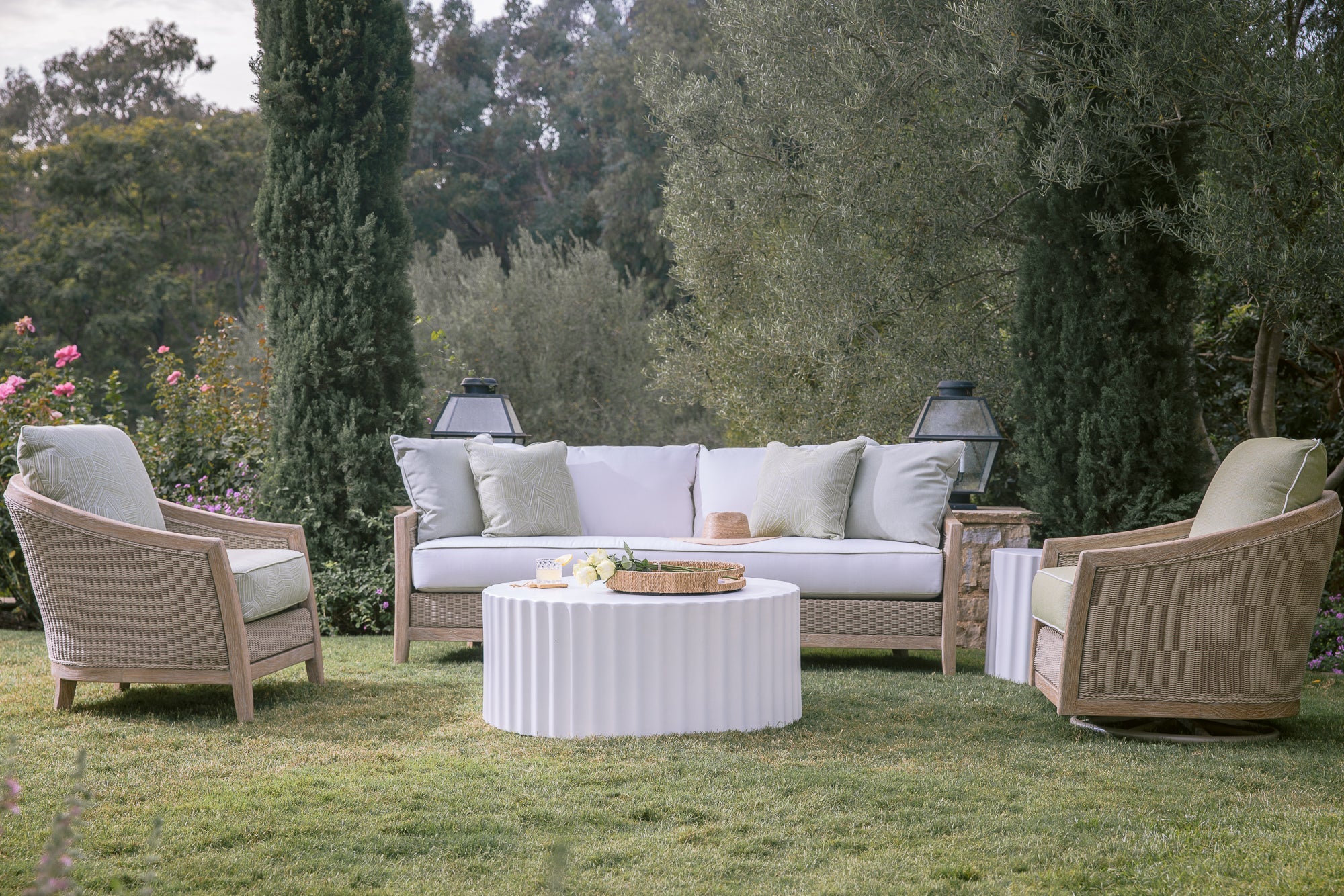 Bazaar Fluted Athena Outdoor Coffee Table