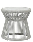 Miami Carrara Marble Top Outdoor End Table