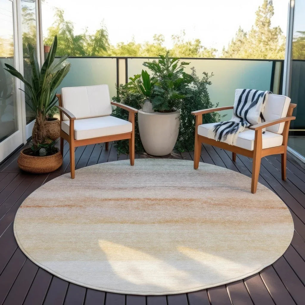LOOMLAN Rugs Goldira Orange Washable Indoor-Outdoor Rug