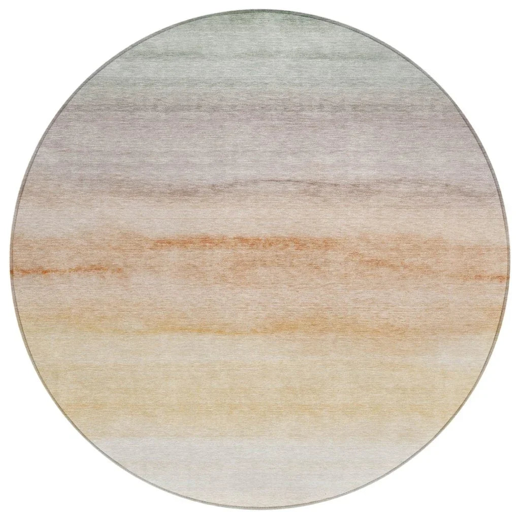 LOOMLAN Rugs Goldira Orange Washable Indoor-Outdoor Rug