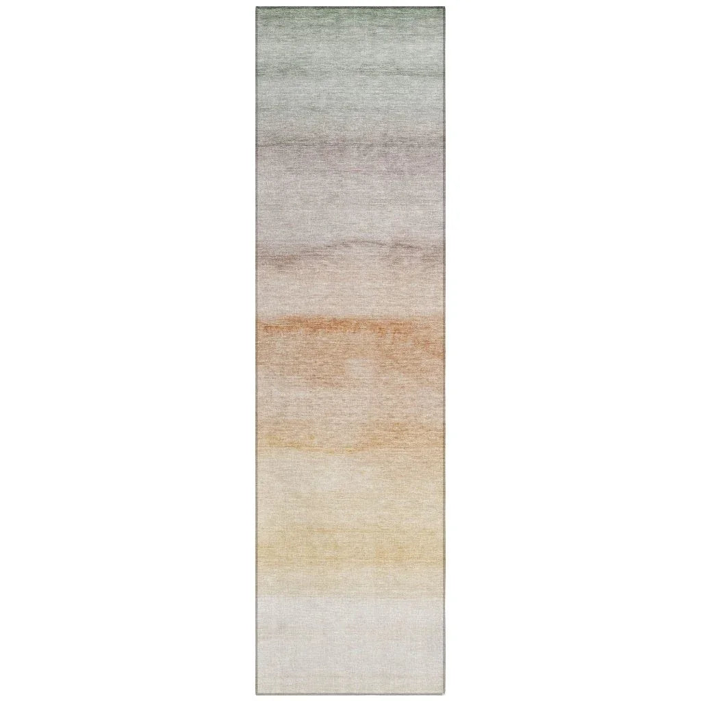 LOOMLAN Rugs Goldira Orange Washable Indoor-Outdoor Rug