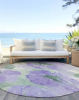 LOOMLAN Rugs Golditha Purple Washable Indoor-Outdoor Rug