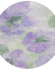 LOOMLAN Rugs Golditha Purple Washable Indoor-Outdoor Rug