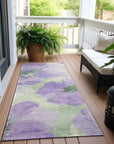 LOOMLAN Rugs Golditha Purple Washable Indoor-Outdoor Rug
