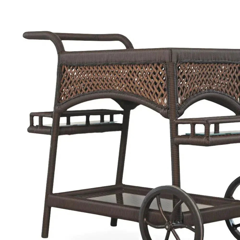 Lloyd Flanders Grand Traverse Outdoor Furniture Patio Bar Cart