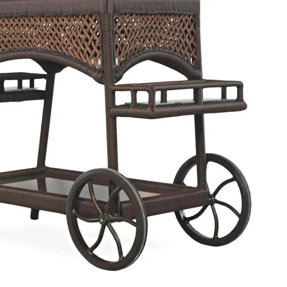 Lloyd Flanders Grand Traverse Outdoor Furniture Patio Bar Cart