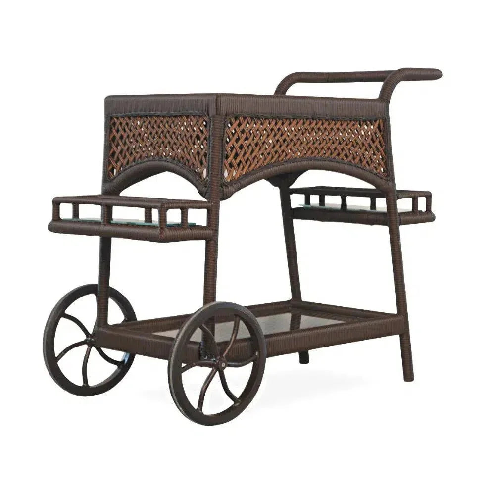 Lloyd Flanders Grand Traverse Outdoor Furniture Patio Bar Cart