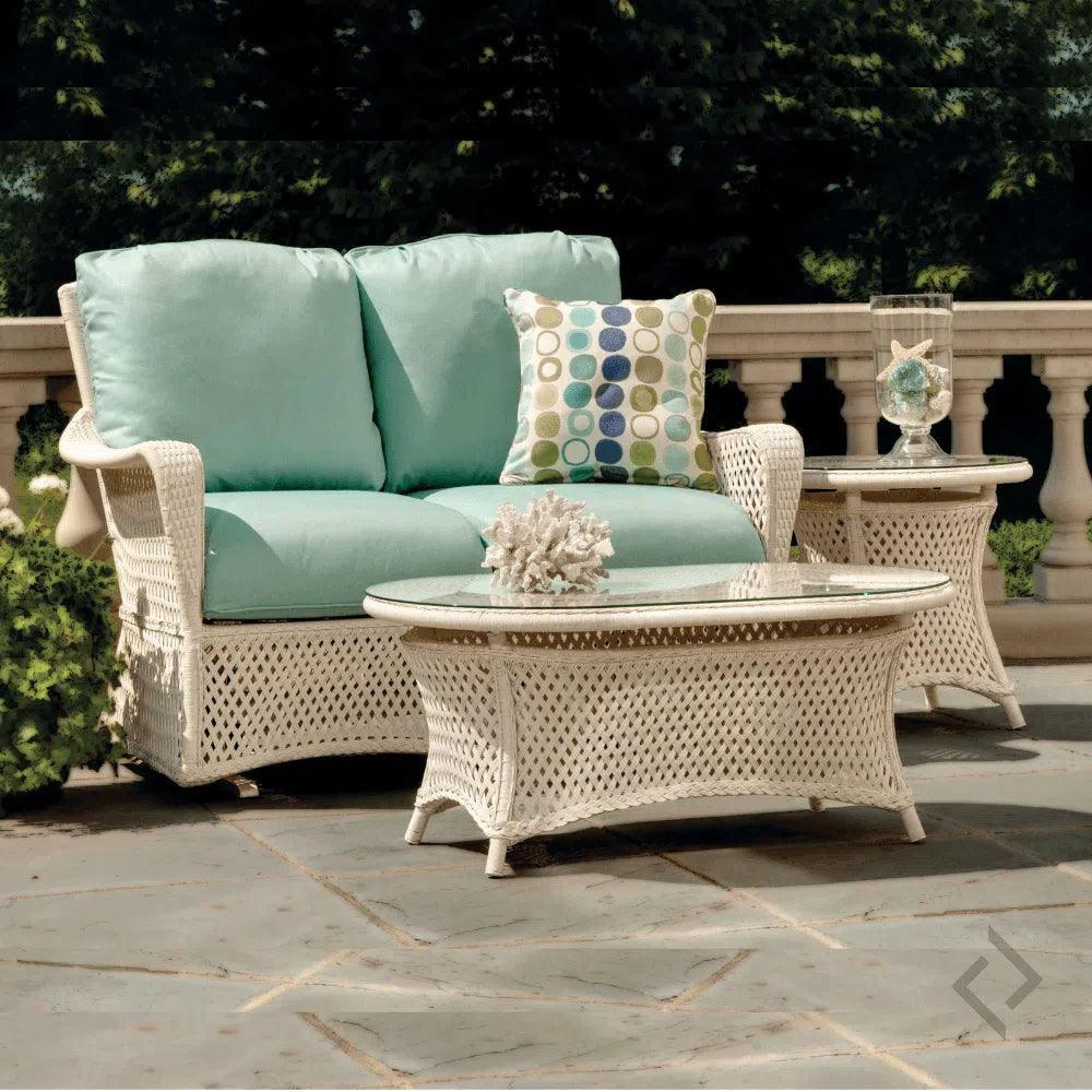 Lloyd Flanders Grand Traverse Outdoor Oval Cocktail Table