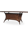 Lloyd Flanders Grand Traverse Outdoor Oval Dining Table Umbrella Hole