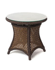 Lloyd Flanders Grand Traverse Outdoor Round End Table Glass