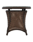 Lloyd Flanders Grand Traverse Outdoor Round End Table Glass