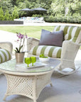 Lloyd Flanders Grand Traverse Patio Glider Loveseat Sunbrella Cushions