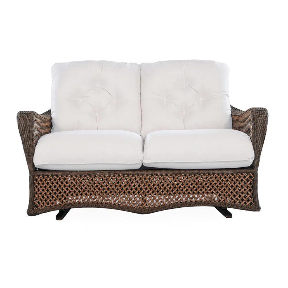 Lloyd Flanders Grand Traverse Patio Loveseat Glider Set Tables