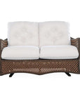 Lloyd Flanders Grand Traverse Patio Loveseat Glider Set Tables
