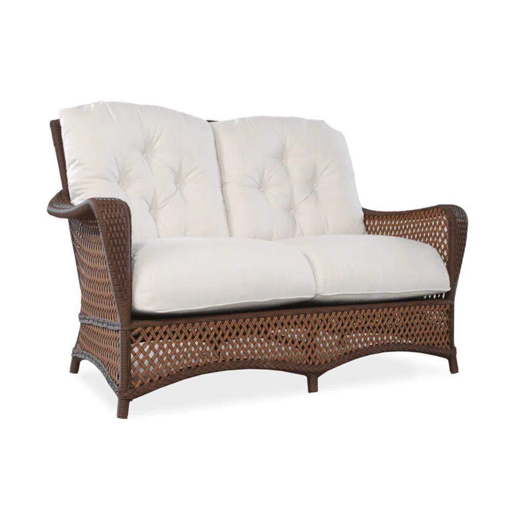 Lloyd Flanders Grand Traverse Patio Loveseat Sunbrella Cushions