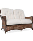 Lloyd Flanders Grand Traverse Patio Loveseat Sunbrella Cushions